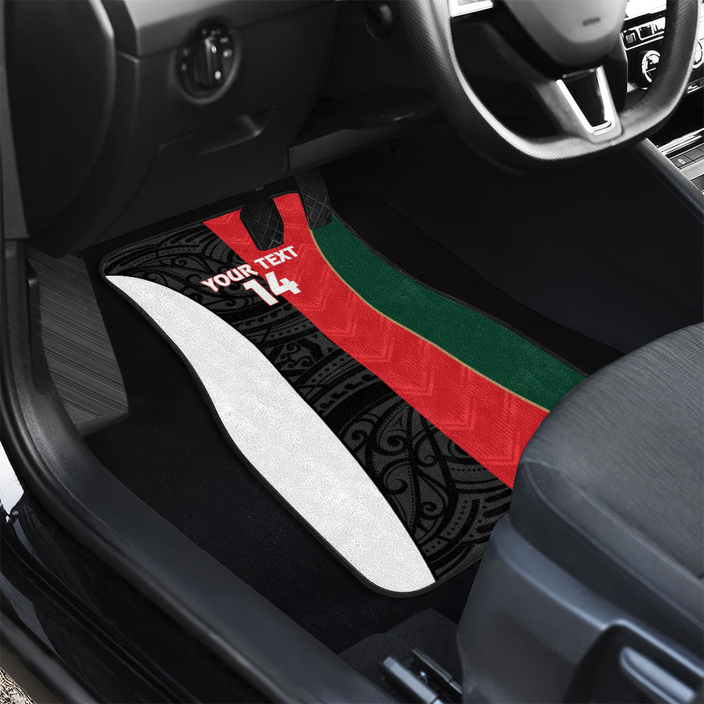 Custom Rugby New Zealand and Lebanon Car Mats All Black Cedars Together