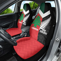 Rugby New Zealand and Lebanon Car Seat Cover All Black Cedars Together LT14 - Polynesian Pride