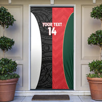 Custom Rugby New Zealand and Lebanon Door Cover All Black Cedars Together LT14 Multicolor - Polynesian Pride
