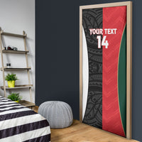 Custom Rugby New Zealand and Lebanon Door Cover All Black Cedars Together LT14 - Polynesian Pride