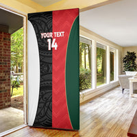 Custom Rugby New Zealand and Lebanon Door Cover All Black Cedars Together LT14 - Polynesian Pride