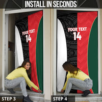 Custom Rugby New Zealand and Lebanon Door Cover All Black Cedars Together LT14 - Polynesian Pride