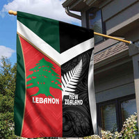 Rugby New Zealand and Lebanon Garden Flag All Black Cedars Together LT14 - Polynesian Pride