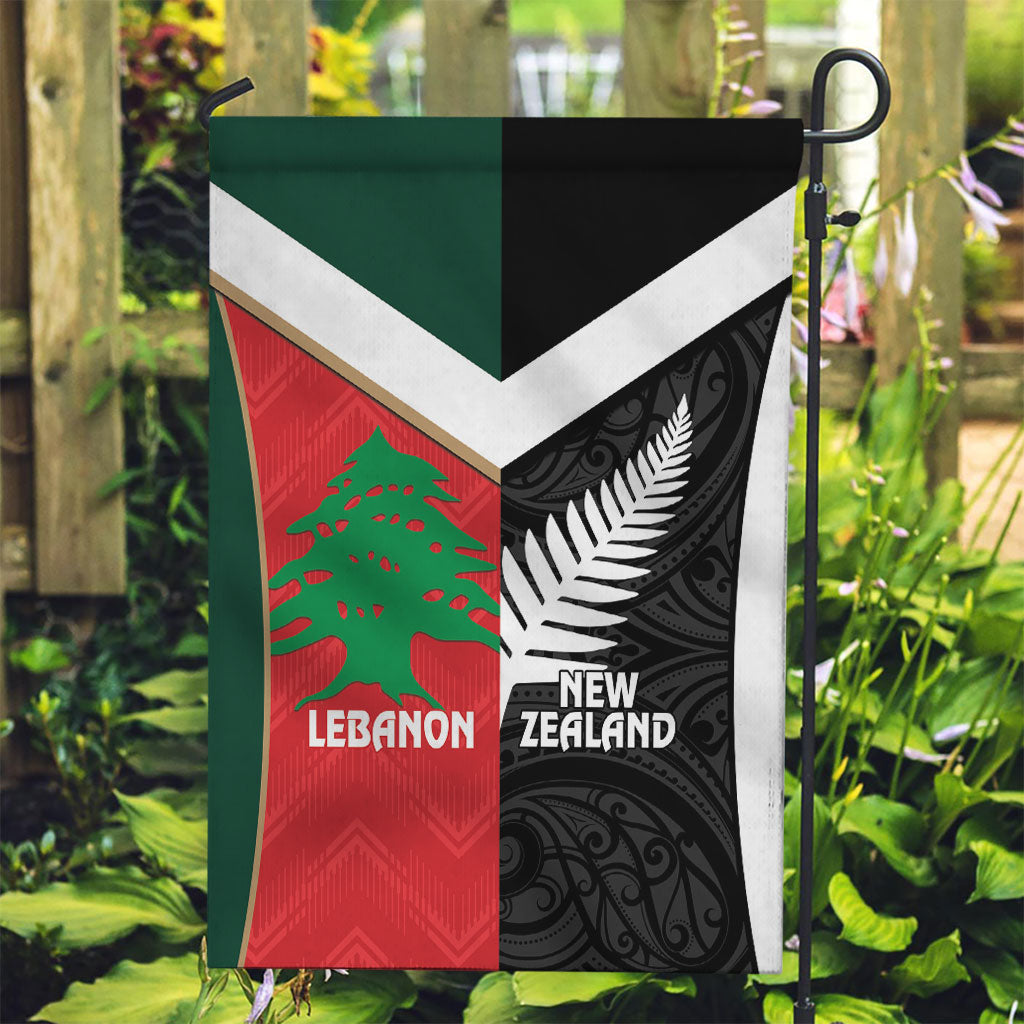 Rugby New Zealand and Lebanon Garden Flag All Black Cedars Together LT14 Garden Flag Multicolor - Polynesian Pride