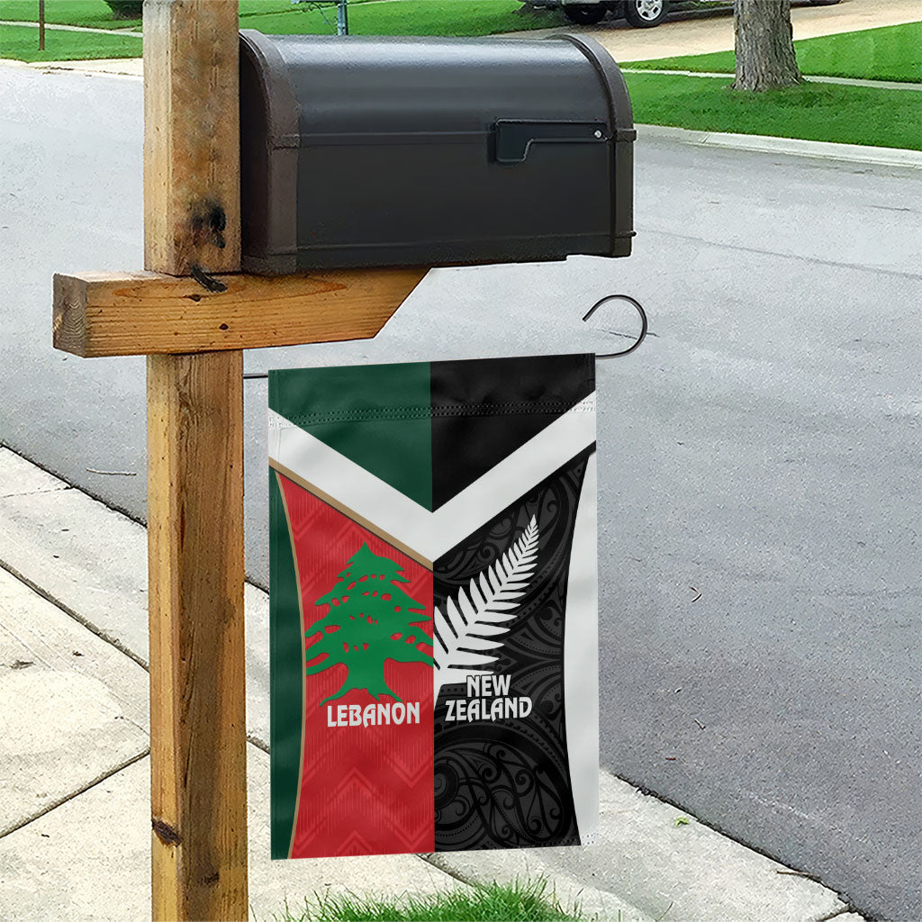 Rugby New Zealand and Lebanon Garden Flag All Black Cedars Together LT14 - Polynesian Pride