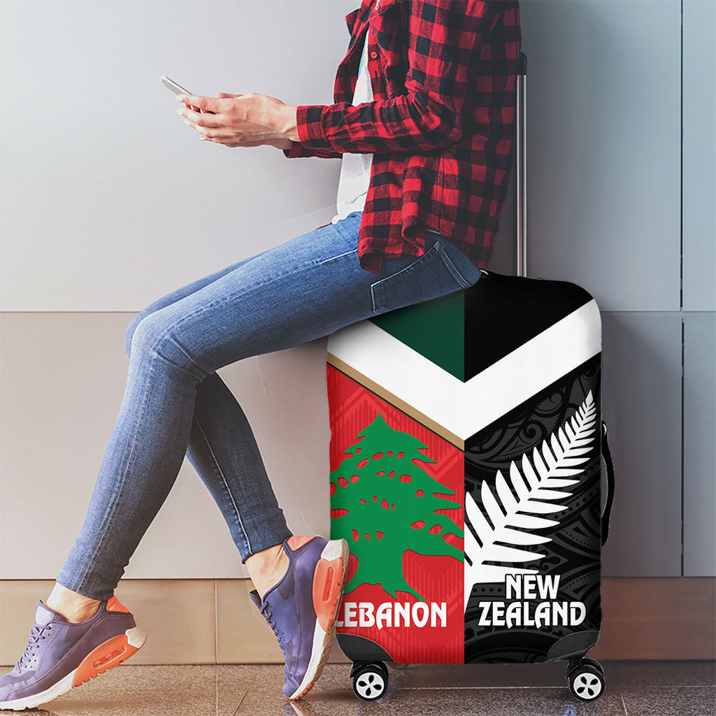 Rugby New Zealand and Lebanon Luggage Cover All Black Cedars Together LT14 - Polynesian Pride