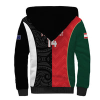 Custom Rugby New Zealand and Lebanon Sherpa Hoodie All Black Cedars Together LT14 - Polynesian Pride