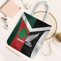 Rugby New Zealand and Lebanon Tote Bag All Black Cedars Together LT14 White Strap One Size Multicolor - Polynesian Pride