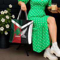 Rugby New Zealand and Lebanon Tote Bag All Black Cedars Together LT14 - Polynesian Pride