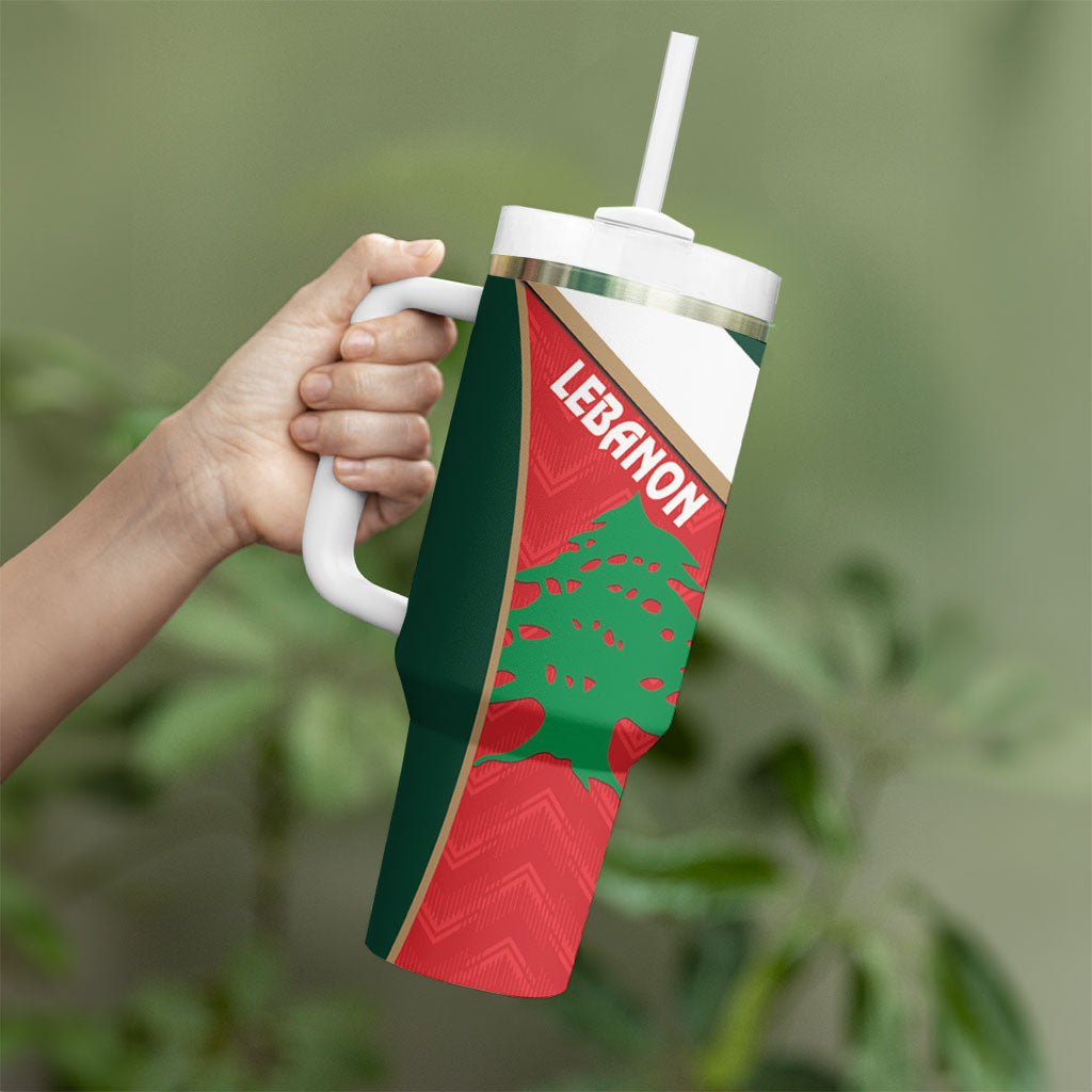 Rugby New Zealand and Lebanon Tumbler With Handle All Black Cedars Together LT14 - Polynesian Pride