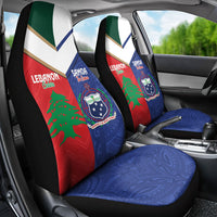 Rugby Samoa and Lebanon Car Seat Cover Toa Samoa Cedars Together LT14 - Polynesian Pride