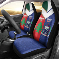 Rugby Samoa and Lebanon Car Seat Cover Toa Samoa Cedars Together LT14 - Polynesian Pride