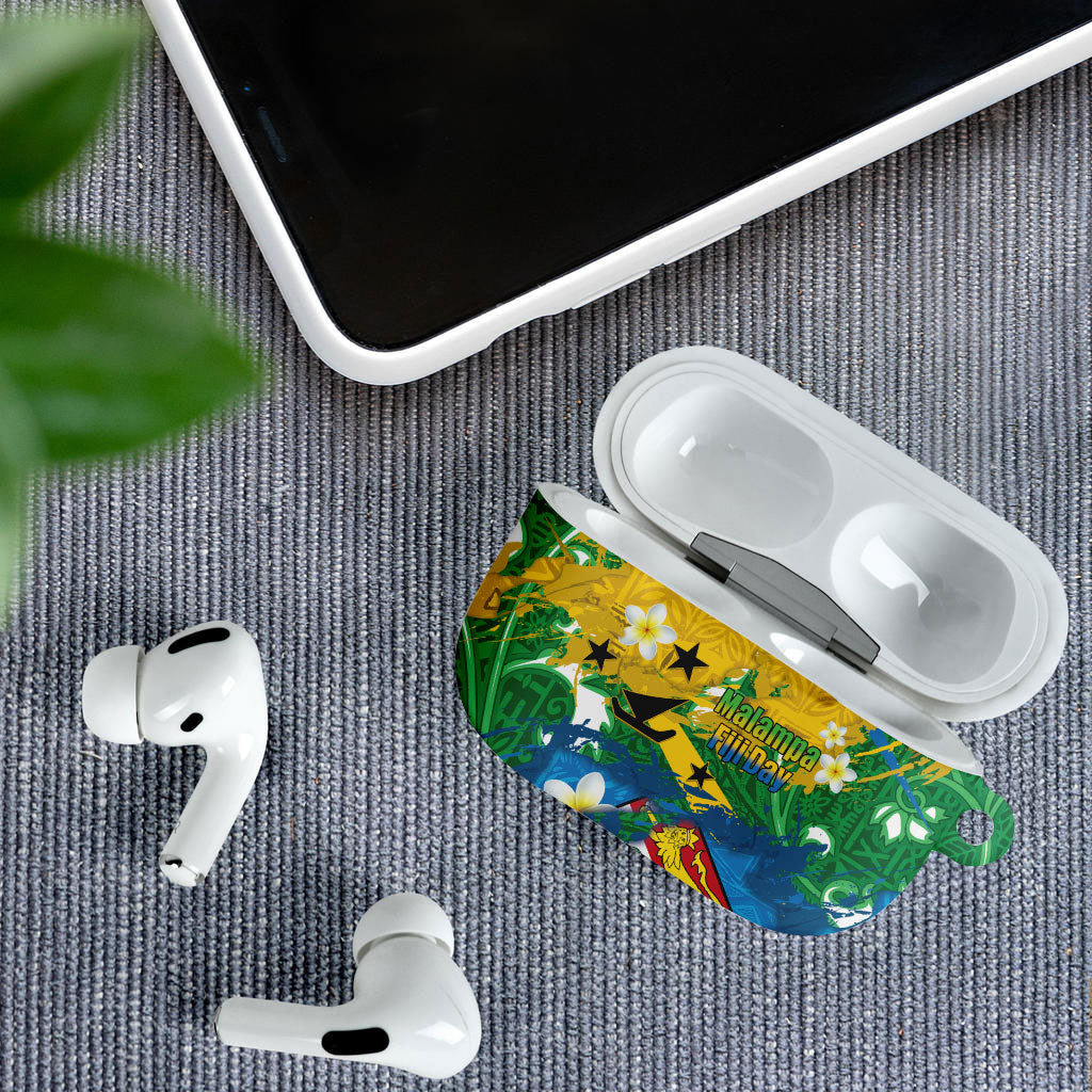 Malampa Fiji Day AirPods Case 10 October Together We Grow Grunge Tapa Motifs LT14 - Polynesian Pride