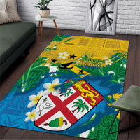 Malampa Fiji Day Area Rug 10 October Together We Grow Grunge Tapa Motifs LT14 Multicolor - Polynesian Pride