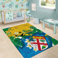 Malampa Fiji Day Area Rug 10 October Together We Grow Grunge Tapa Motifs LT14 - Polynesian Pride