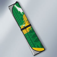 Malampa Fiji Day Auto Sun Shade 10 October Together We Grow Grunge Tapa Motifs LT14 - Polynesian Pride