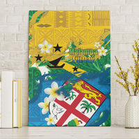 Malampa Fiji Day Canvas Wall Art 10 October Together We Grow Grunge Tapa Motifs LT14 Without Frame Multicolor - Polynesian Pride