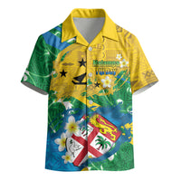 Malampa Fiji Day Kid Hawaiian Shirt 10 October Together We Grow Grunge Tapa Motifs LT14 - Polynesian Pride