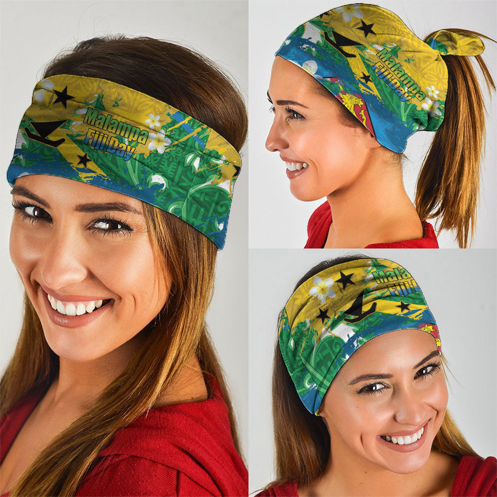 Malampa Fiji Day Neck Gaiter 10 October Together We Grow Grunge Tapa Motifs LT14 - Polynesian Pride