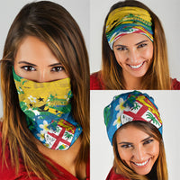 Malampa Fiji Day Neck Gaiter 10 October Together We Grow Grunge Tapa Motifs LT14 - Polynesian Pride