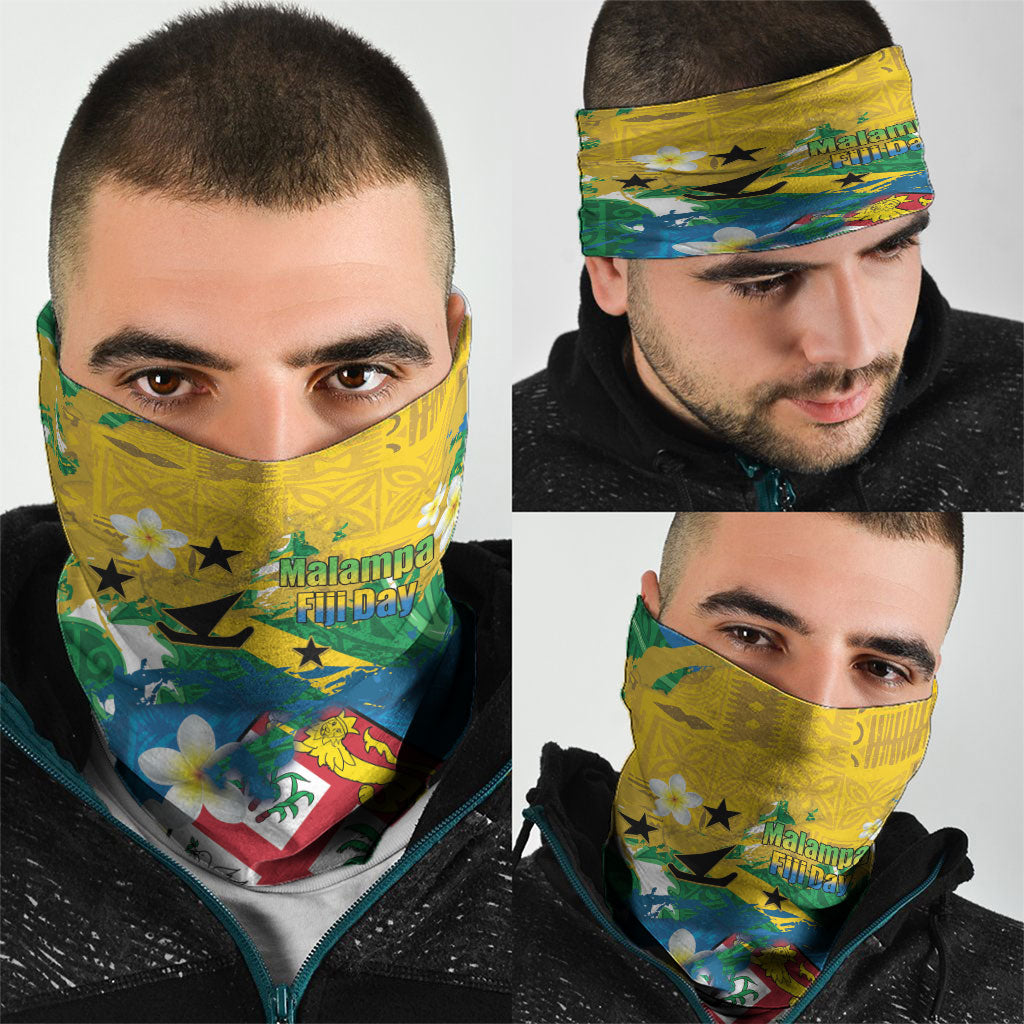 Malampa Fiji Day Neck Gaiter 10 October Together We Grow Grunge Tapa Motifs LT14 - Polynesian Pride