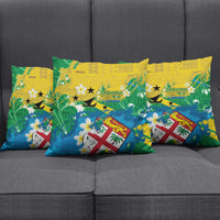 Malampa Fiji Day Pillow Cover 10 October Together We Grow Grunge Tapa Motifs LT14 - Polynesian Pride