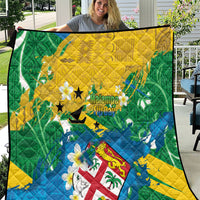 Malampa Fiji Day Quilt 10 October Together We Grow Grunge Tapa Motifs LT14 Multicolor - Polynesian Pride