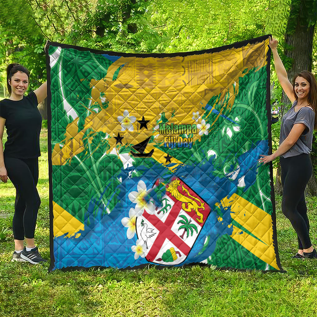 Malampa Fiji Day Quilt 10 October Together We Grow Grunge Tapa Motifs LT14 - Polynesian Pride