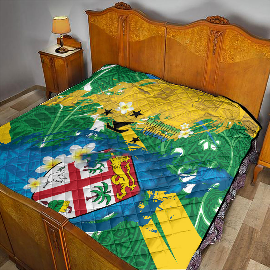Malampa Fiji Day Quilt 10 October Together We Grow Grunge Tapa Motifs LT14 - Polynesian Pride