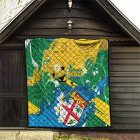 Malampa Fiji Day Quilt 10 October Together We Grow Grunge Tapa Motifs LT14 - Polynesian Pride
