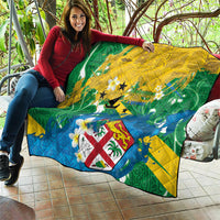 Malampa Fiji Day Quilt 10 October Together We Grow Grunge Tapa Motifs LT14 - Polynesian Pride