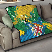 Malampa Fiji Day Quilt 10 October Together We Grow Grunge Tapa Motifs LT14 - Polynesian Pride