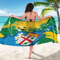 Malampa Fiji Day Sarong 10 October Together We Grow Grunge Tapa Motifs LT14 - Polynesian Pride