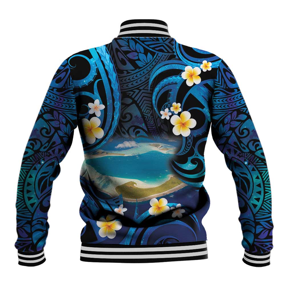 French Polynesia Tetiaroa Atoll Baseball Jacket Polynesian Curves Style LT14 - Polynesian Pride