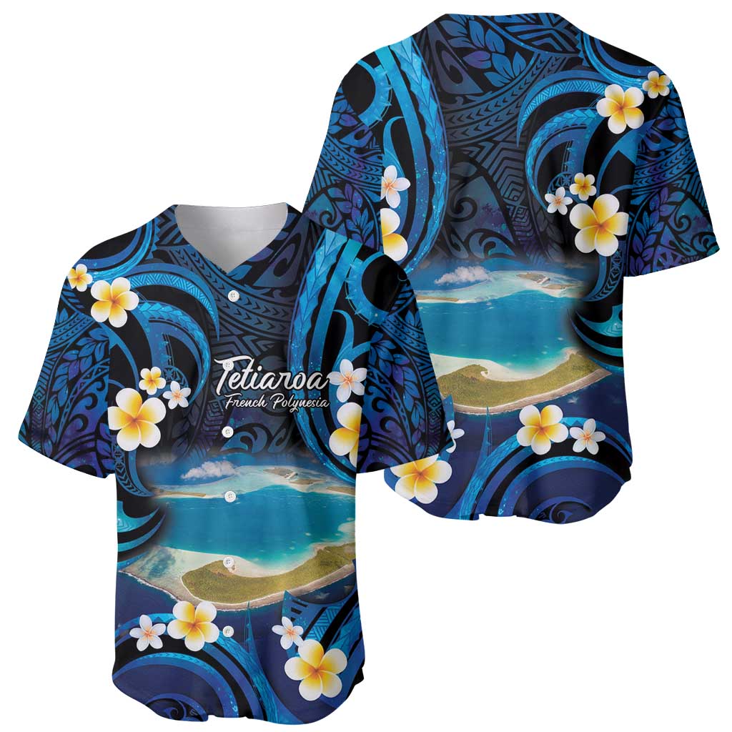 French Polynesia Tetiaroa Atoll Baseball Jersey Polynesian Curves Style LT14 - Polynesian Pride