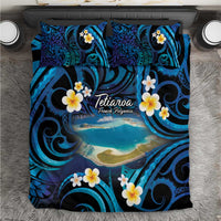 French Polynesia Tetiaroa Atoll Bedding Set Polynesian Curves Style LT14 Blue - Polynesian Pride