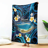 French Polynesia Tetiaroa Atoll Blanket Polynesian Curves Style LT14 - Polynesian Pride