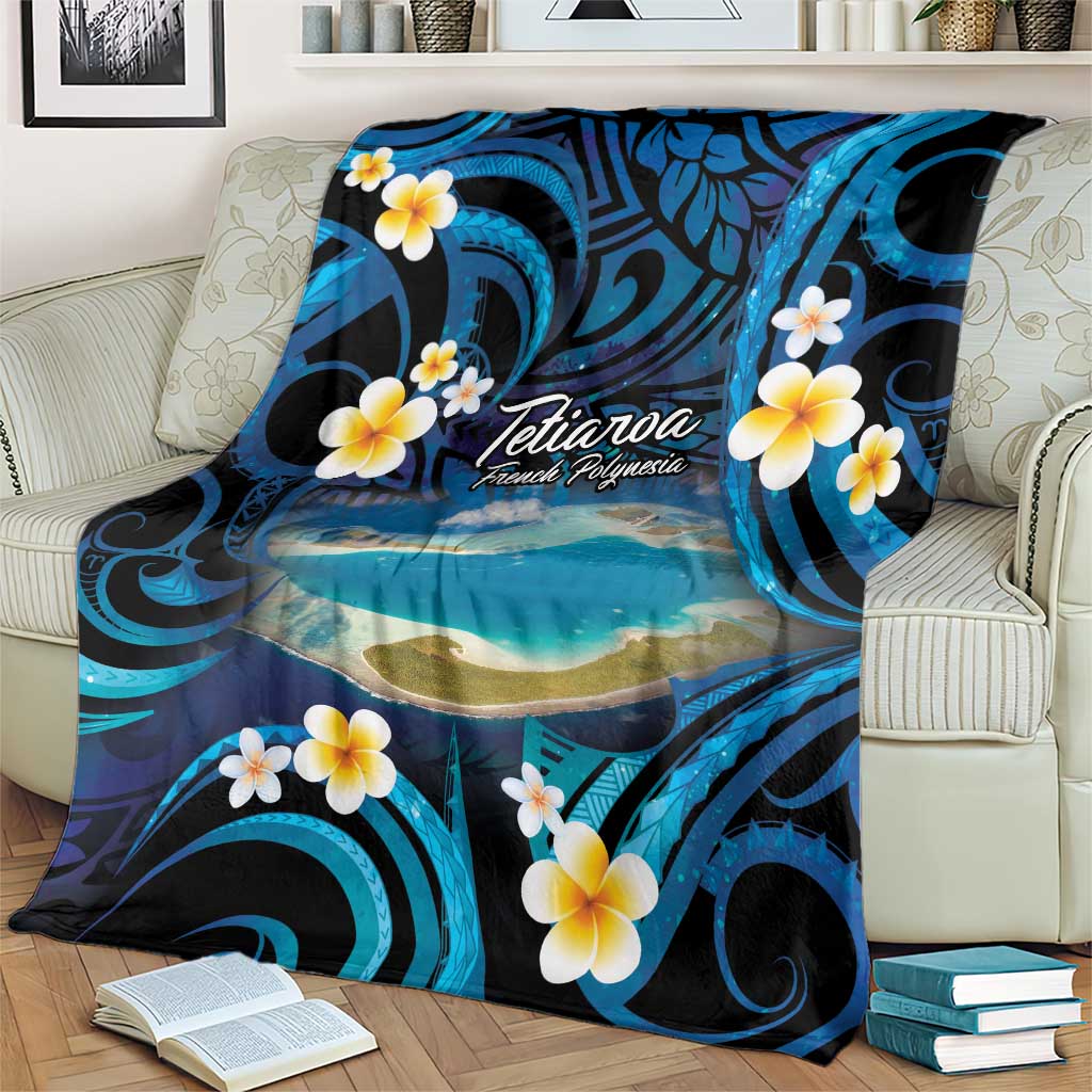 French Polynesia Tetiaroa Atoll Blanket Polynesian Curves Style LT14 - Polynesian Pride