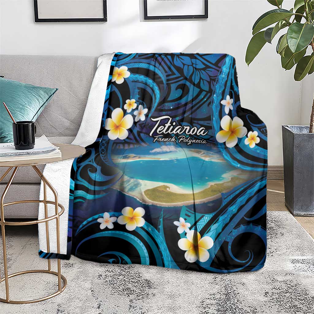 French Polynesia Tetiaroa Atoll Blanket Polynesian Curves Style LT14 - Polynesian Pride