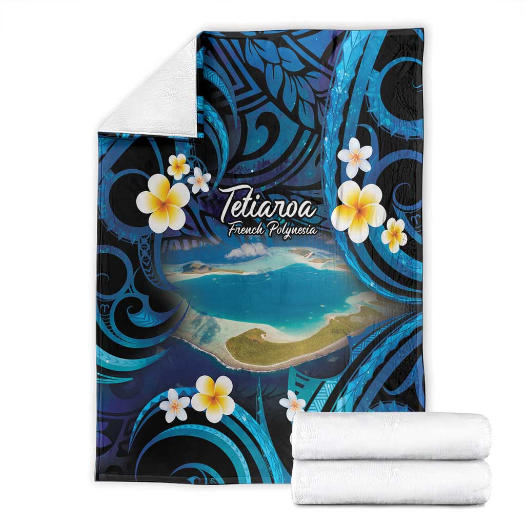 French Polynesia Tetiaroa Atoll Blanket Polynesian Curves Style LT14 - Polynesian Pride