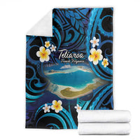 French Polynesia Tetiaroa Atoll Blanket Polynesian Curves Style LT14 - Polynesian Pride