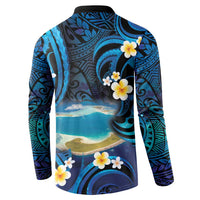 French Polynesia Tetiaroa Atoll Button Sweatshirt Polynesian Curves Style LT14 - Polynesian Pride