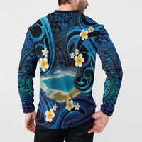 French Polynesia Tetiaroa Atoll Button Sweatshirt Polynesian Curves Style LT14 - Polynesian Pride