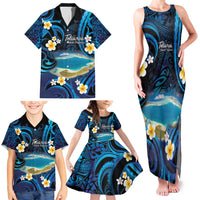 French Polynesia Tetiaroa Atoll Family Matching Tank Maxi Dress and Hawaiian Shirt Polynesian Curves Style LT14 - Polynesian Pride