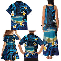 French Polynesia Tetiaroa Atoll Family Matching Tank Maxi Dress and Hawaiian Shirt Polynesian Curves Style LT14 - Polynesian Pride