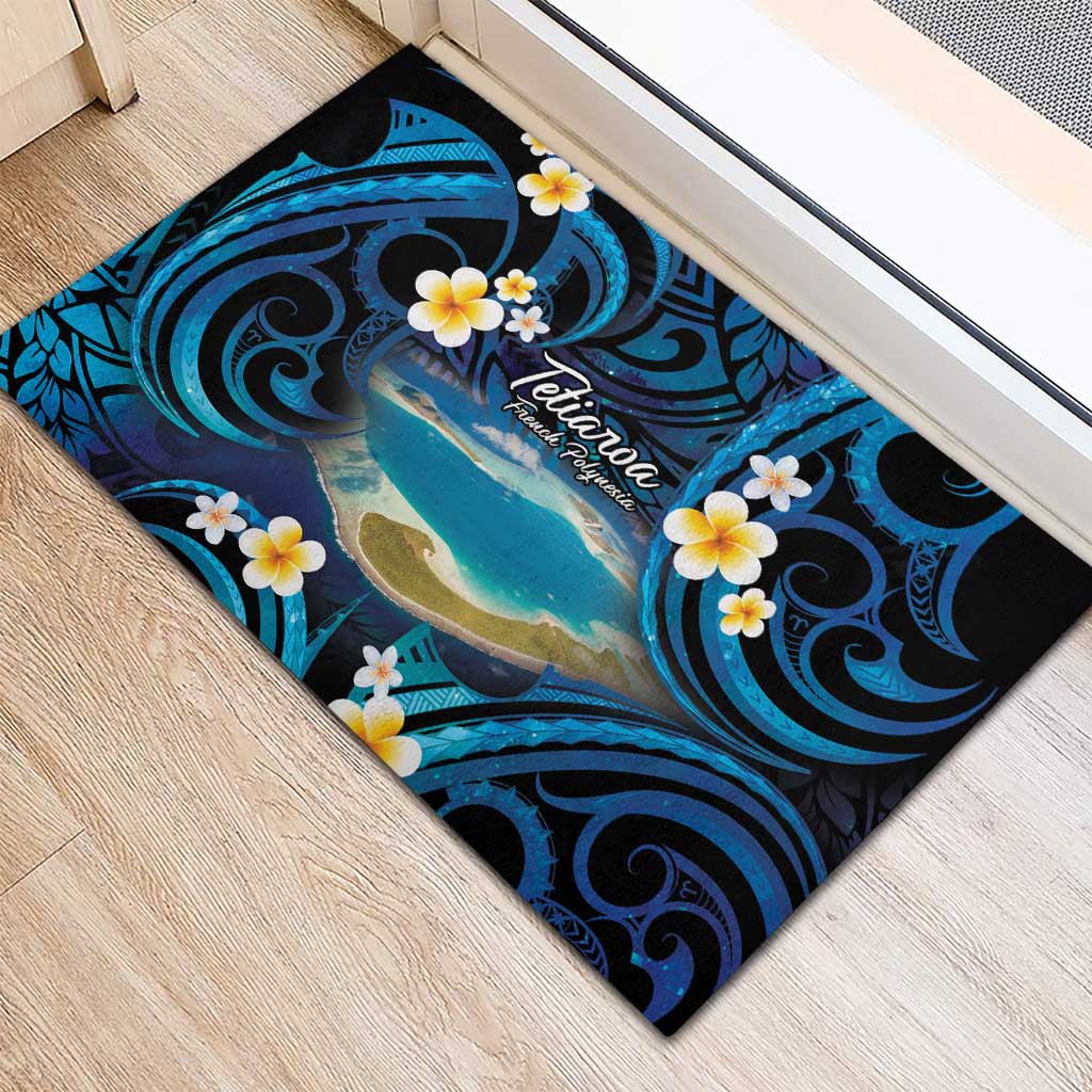 French Polynesia Tetiaroa Atoll Rubber Doormat Polynesian Curves Style LT14 - Polynesian Pride