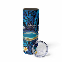 Personalised French Polynesia Tetiaroa Atoll Skinny Tumbler Polynesian Curves Style LT14 - Polynesian Pride