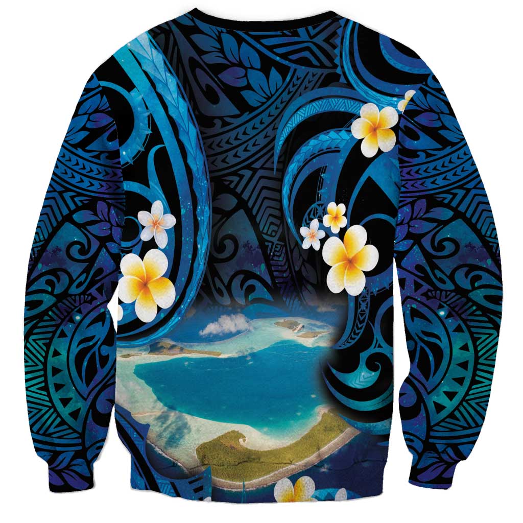 French Polynesia Tetiaroa Atoll Sweatshirt Polynesian Curves Style LT14 - Polynesian Pride