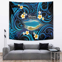 French Polynesia Tetiaroa Atoll Tapestry Polynesian Curves Style