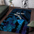 Personalised Tahiti Moorea Atoll Area Rug Polynesian Sea Turtle